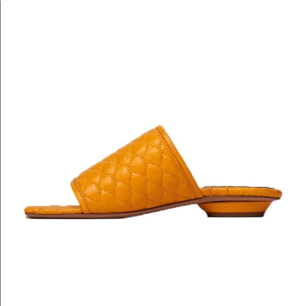 Sold Out Tibi Han Quilted Sandal size 6.5 in Mango